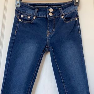 Girls blue denim skinny jeans
